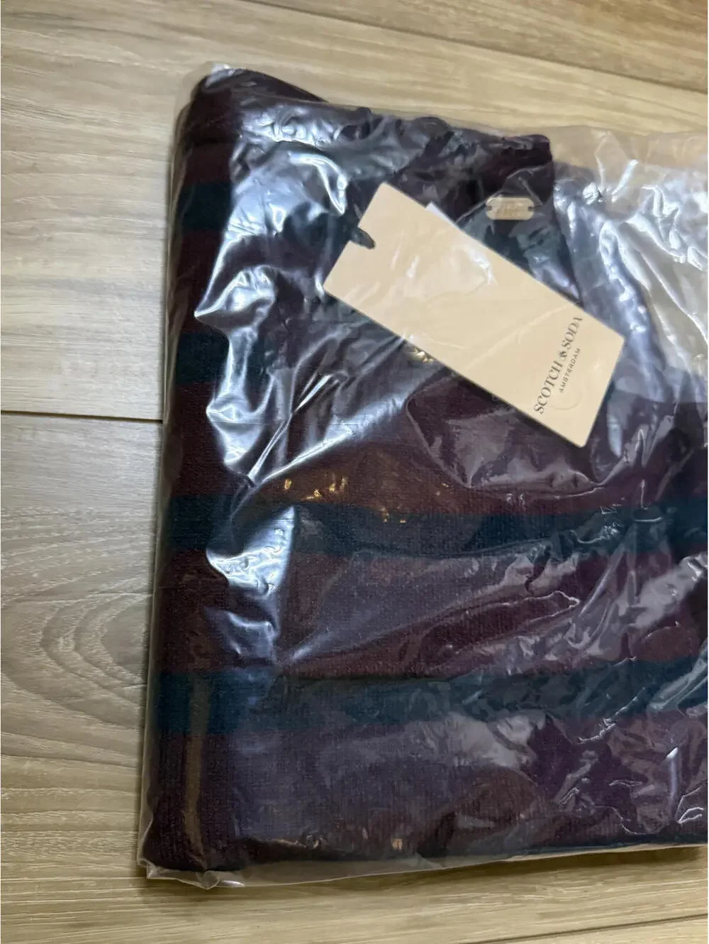 NWT! Scotch & Soda Stripe Knit Skirt in WineCasting/Sky Cap Size Small - Picture 3 of 5